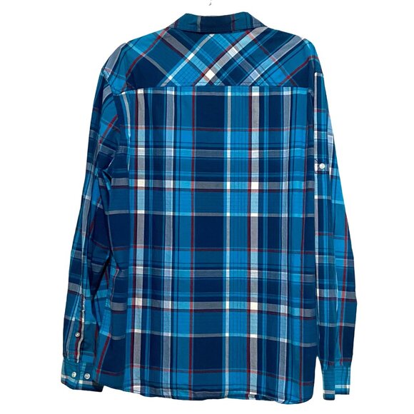 Red Camel Plaid Shirt Mens XXL Blue Country Western Rodeo Rockabilly Streetwear - Picture 4 of 6